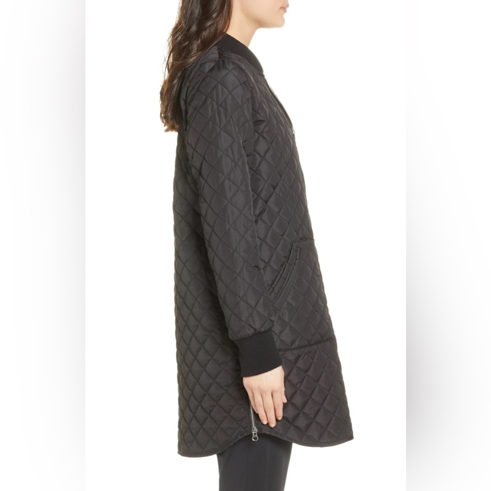 ZELLA Longline Quilted Bomber Jacket | Size M - Picture 3 of 10